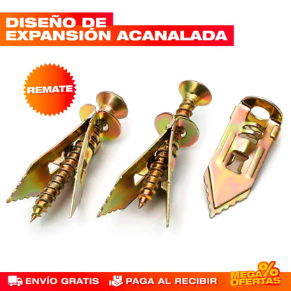 SET X 100 UND. ANCLAJES AUTOPERFORANTES CON TORNILLOS
