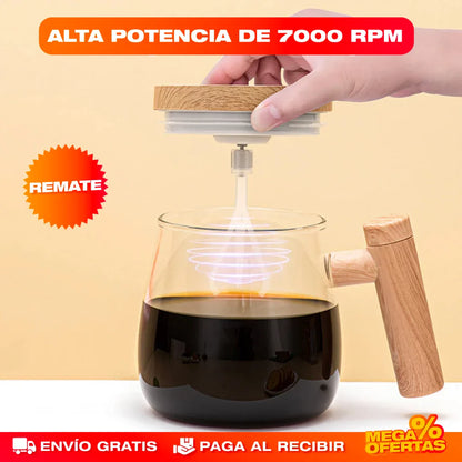 MUG MEZCLADOR DE VIDRIO RECARGABLE (ALTA CALIDAD)