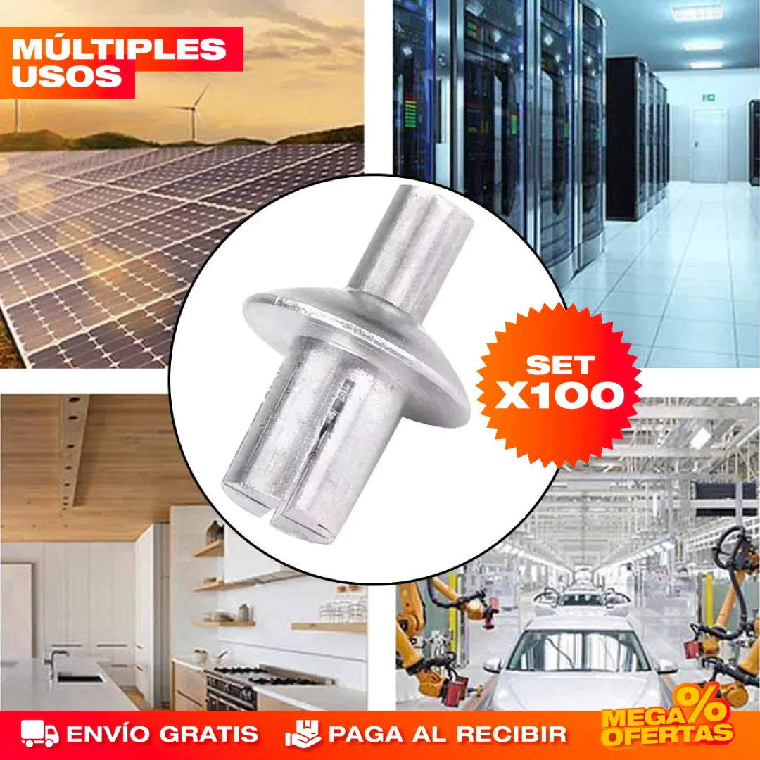 SET X 100 REMACHES EXPANSIVOS DE GOLPE