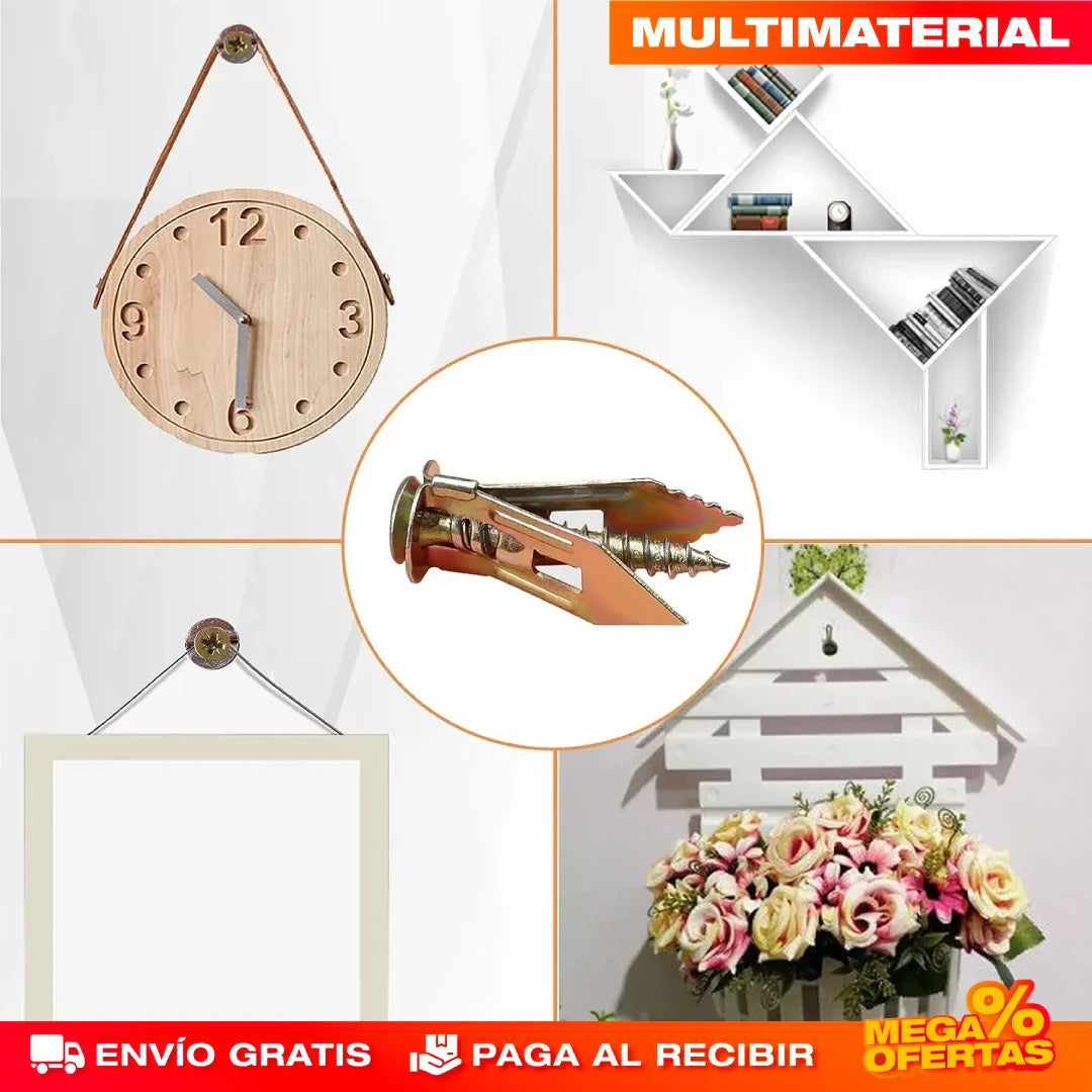 SET X 100 UND. ANCLAJES AUTOPERFORANTES CON TORNILLOS