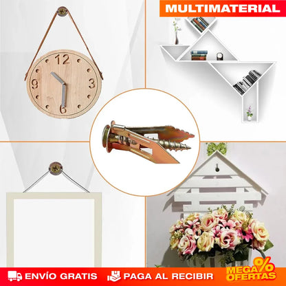 SET X 100 UND. ANCLAJES AUTOPERFORANTES CON TORNILLOS