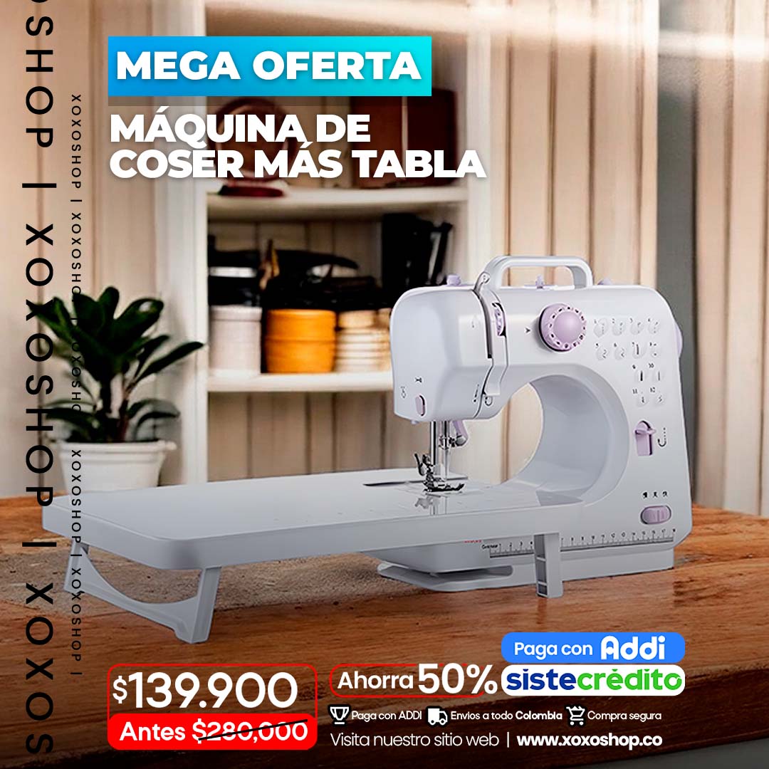 Maquina de coser profesiona 12 puntadas con tabla