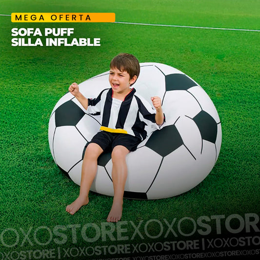 Puff silla inflable futbol