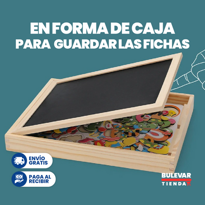 TABLERO MÁGNETICO Y ROMPECABEZAS DE NÚMEROS PARA NIÑOS