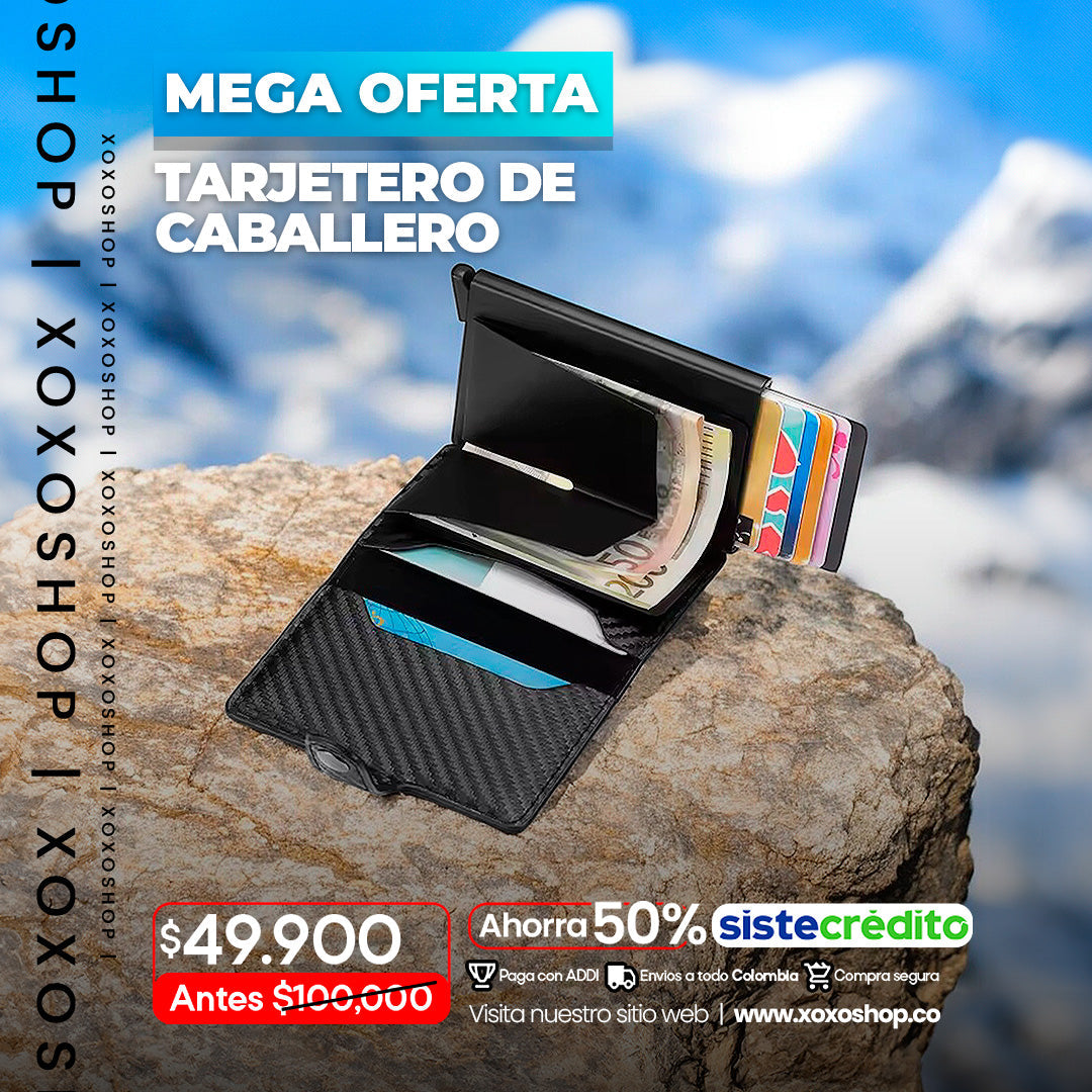 Tarjetero billetera de caballero