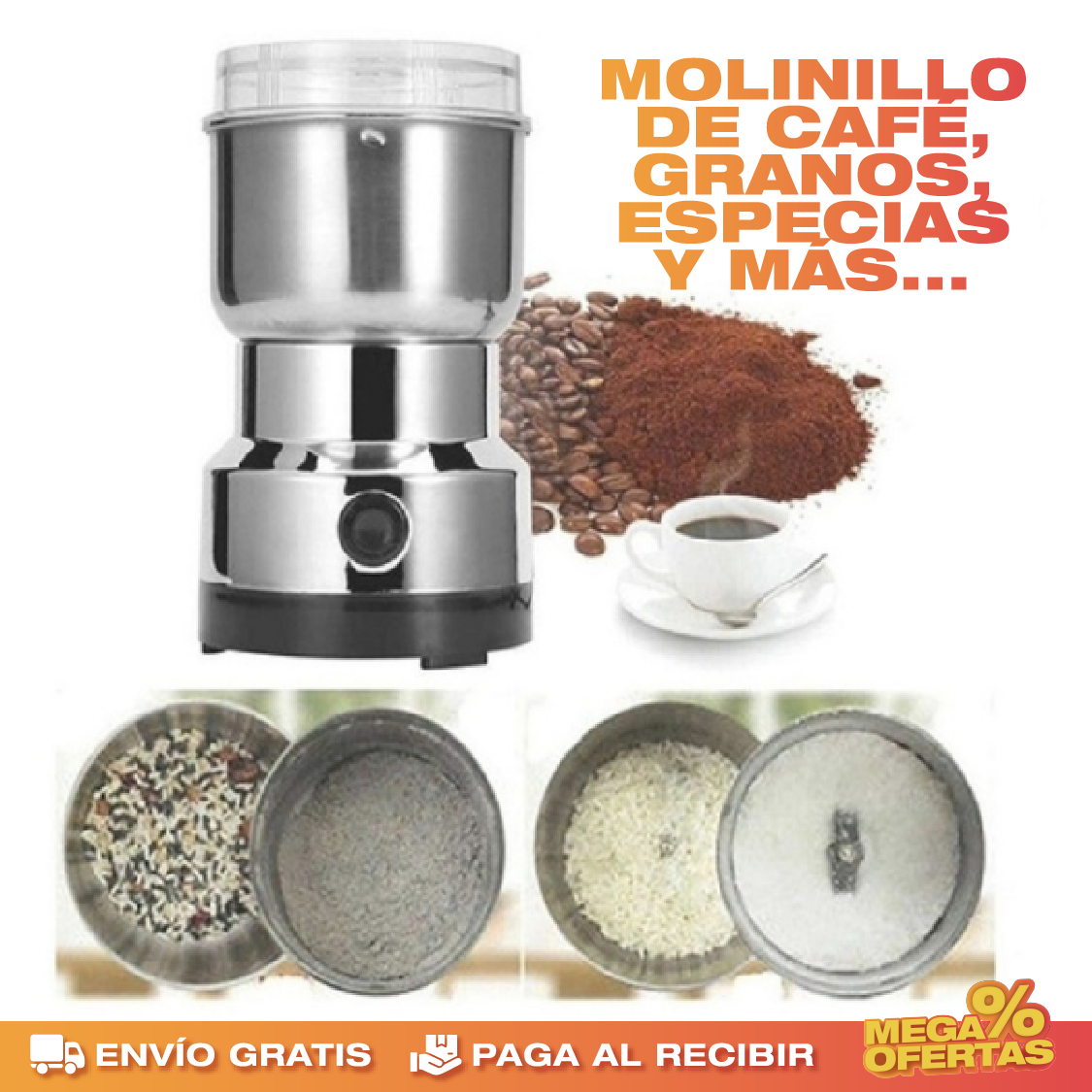 PROMO 2X1 TRITURADORA MULTIFUNCIONAL ELÉCTRICA PARA EL HOGAR