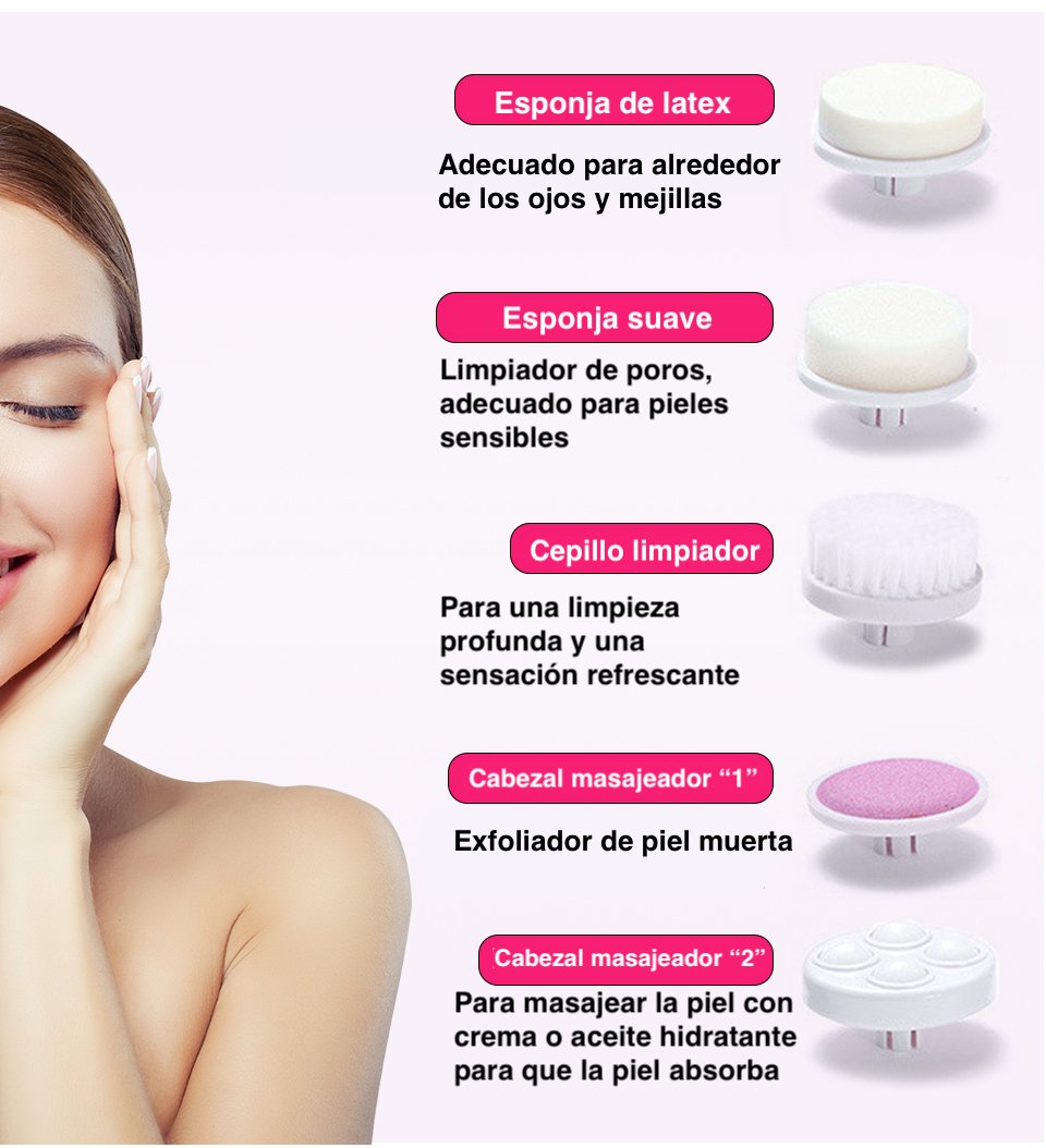 CEPILLITO MASAJEADOR FACIAL 5 EN 1