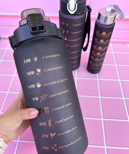 Combo x 3 termos motivacional con pines