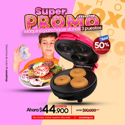 Maquina de donas de 3 puestos