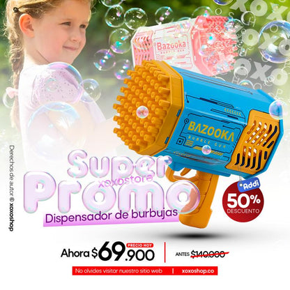 Bazooka De Burbujas Eléctrica recargable