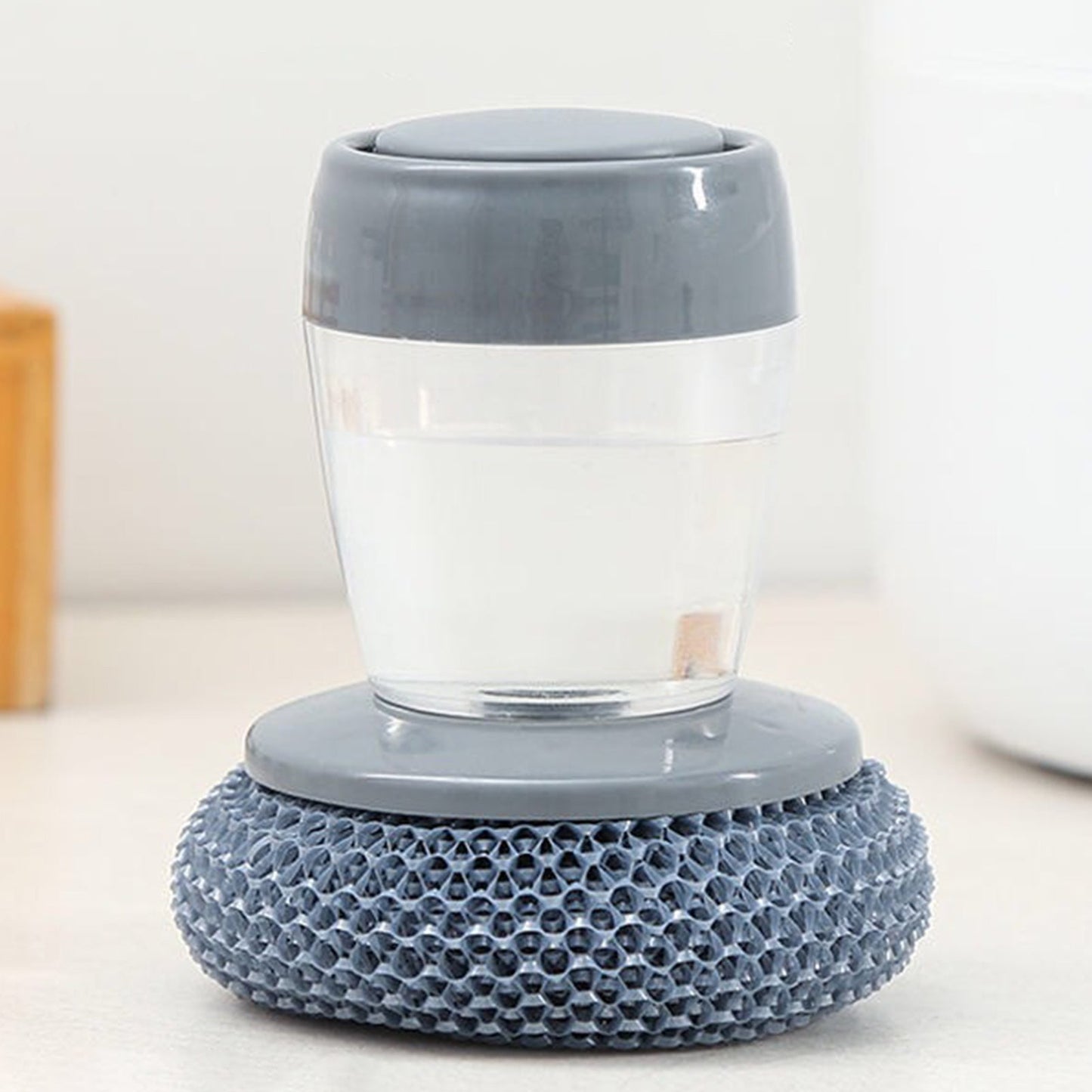 CEPILLO LAVAPLATOS CON DISPENSADOR DE JABÓN