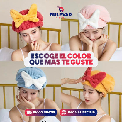 GORRO DE PELO DE SECADO RÁPIDO CON LAZO