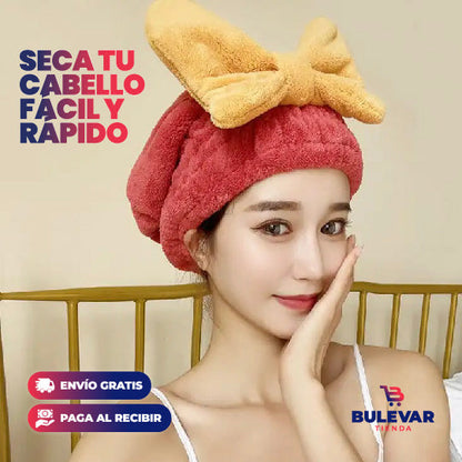 GORRO DE PELO DE SECADO RÁPIDO CON LAZO