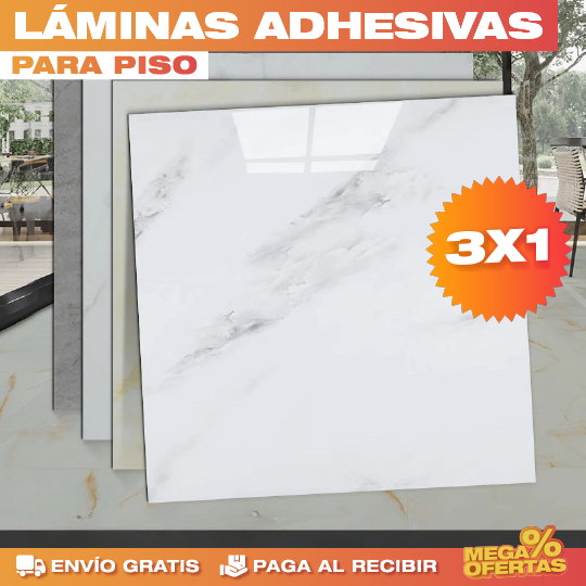 PROMO 3X1 LÁMINAS PVC MÁRMOL ADHESIVAS