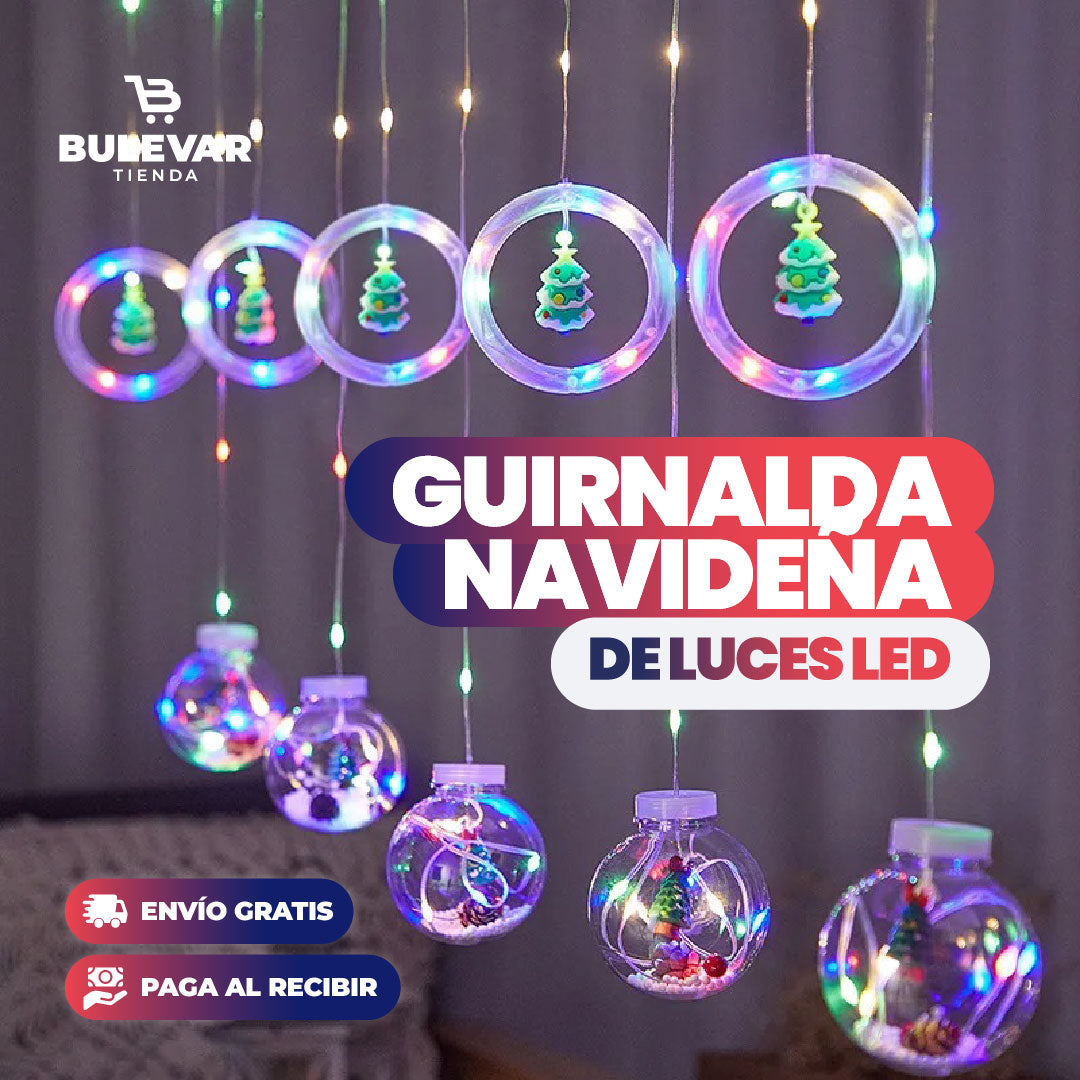 GUIRNALDA NAVIDEÑA DE LUCES LED DECORATIVA