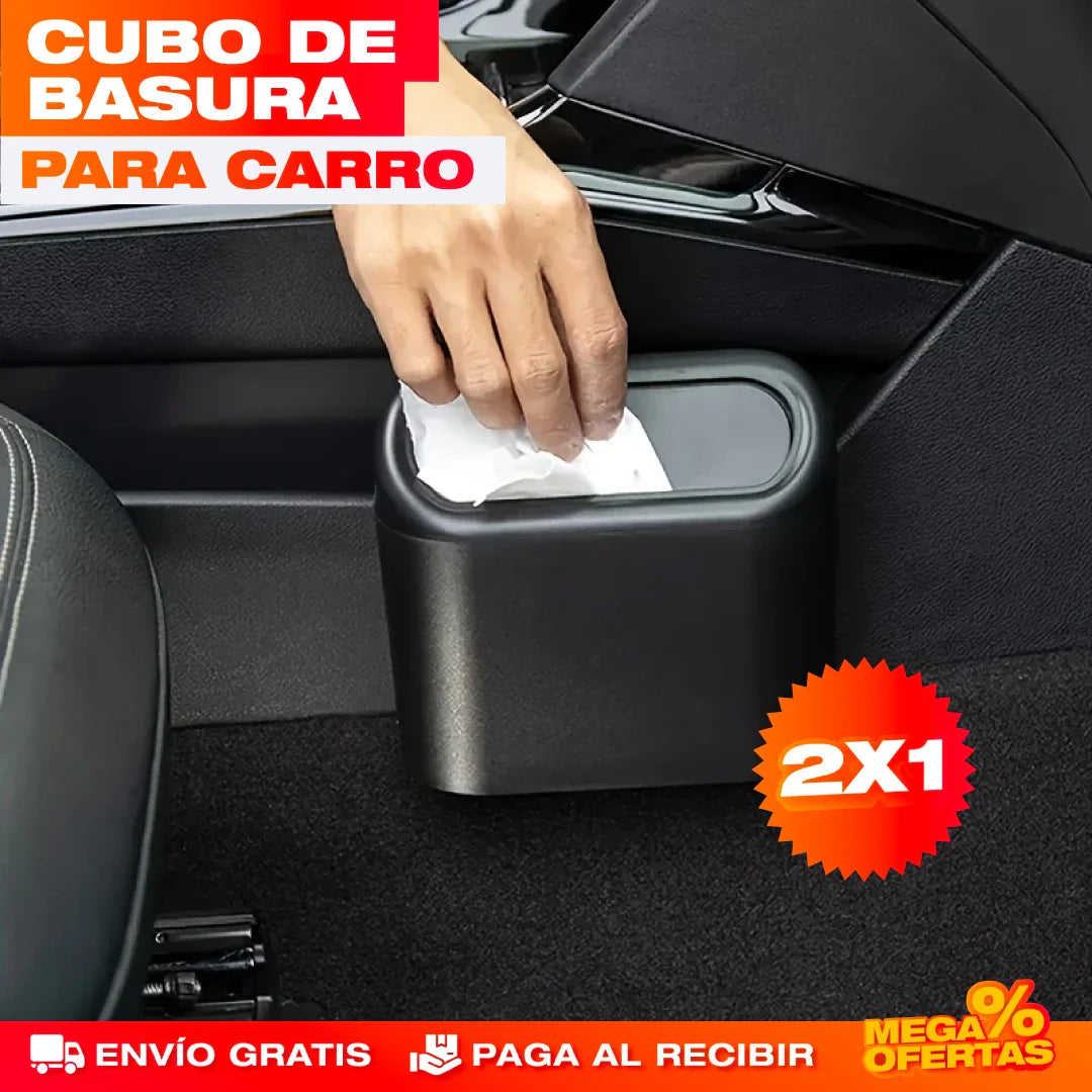 PROMO X2 CUBO DE BASURA PARA CARRO