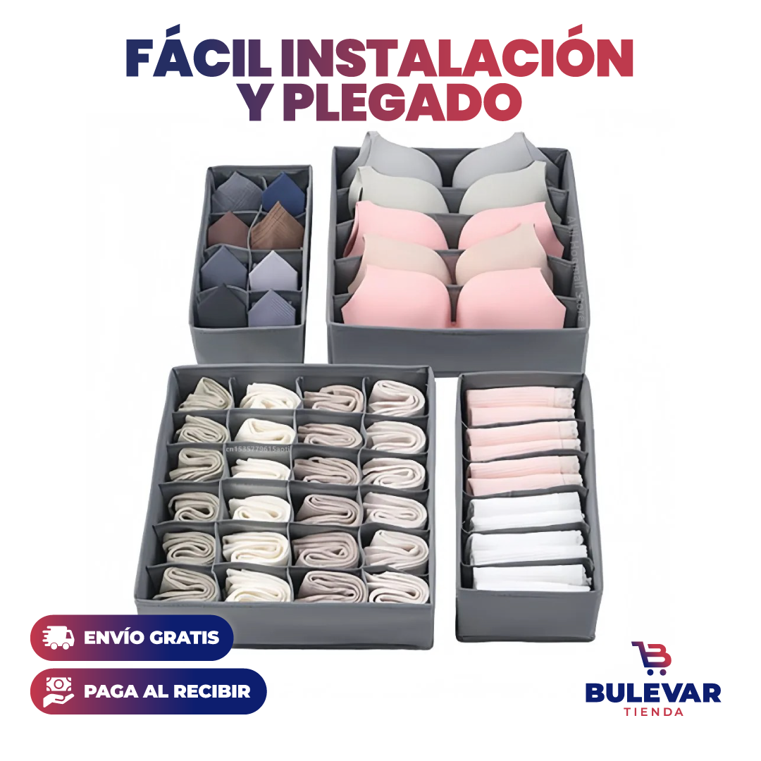 SET x 4 ORGANIZADORES DE ROPA INTERIOR