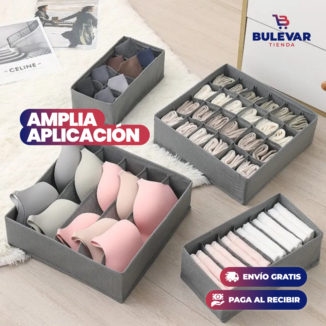 SET x 4 ORGANIZADORES DE ROPA INTERIOR